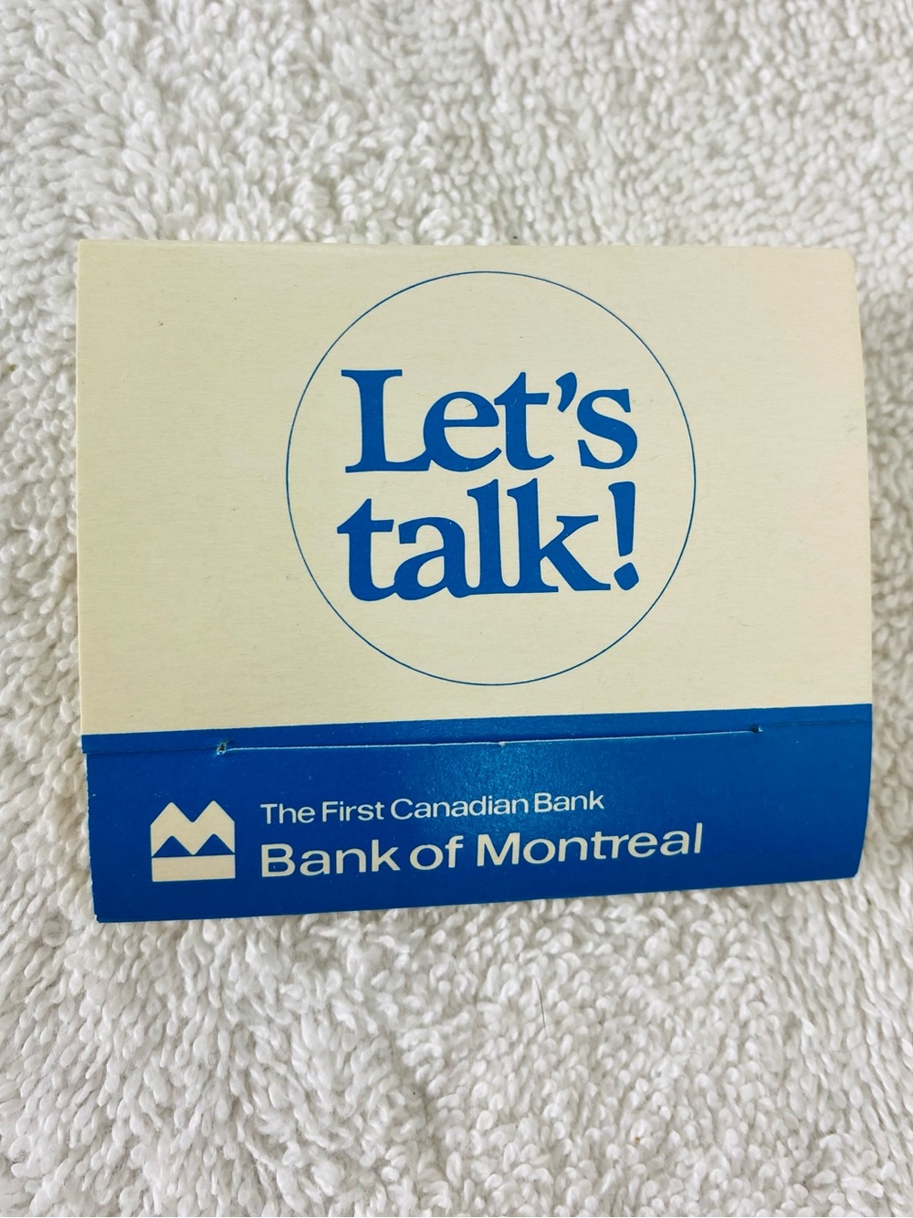 Vintage 1970s Bank Of Montreal BMO Let’s Talk Promo Matchbook Golf Tees W Marker